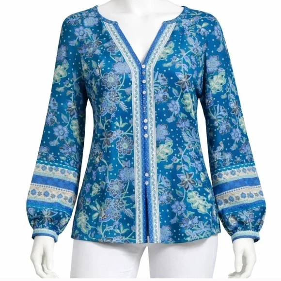 NWT Sundance Cotton and Silk Arvilla Peasant Top Size Medium Large - Picture 2 of 2